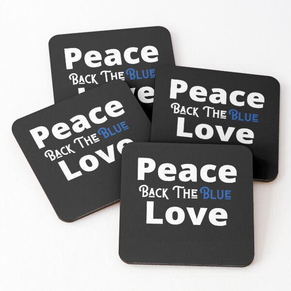 Item preview, Peace Love Back The Blue i back the blue, nurses back the blue, defend the police, designed and sold by Destine99.