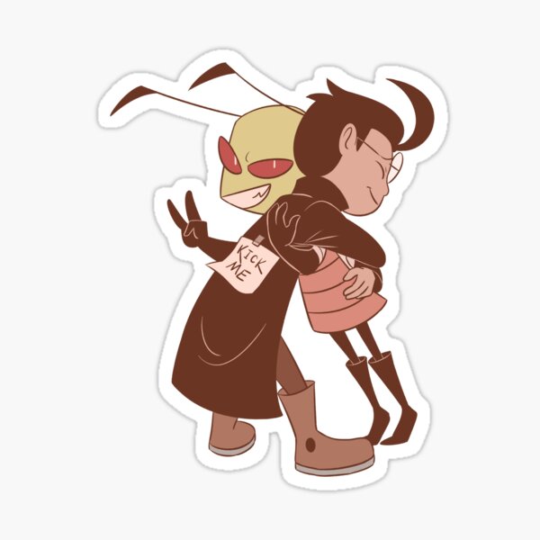 Zim and Dib Hug Sticker