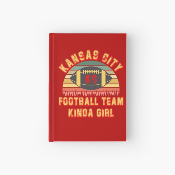 Kansas city football kinda girl vintage jersey Hardcover Journal
