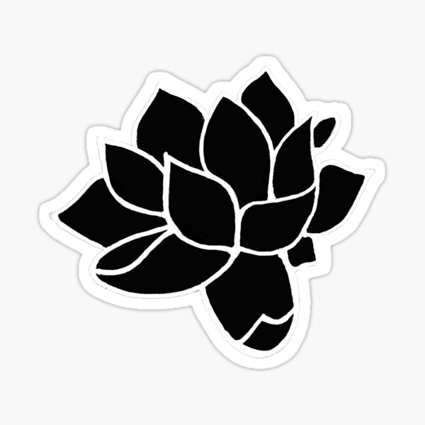 "black lotus flower" Sticker by ayseartun Redbubble