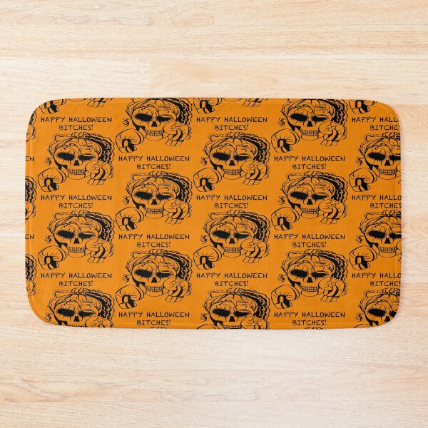 Item preview, HAPPY HALLOWEEN BITCHES! Skull Boxer on orange background, Boxing, Box, Boxer, gothic, halloween, spooky designed and sold by IslesArt.