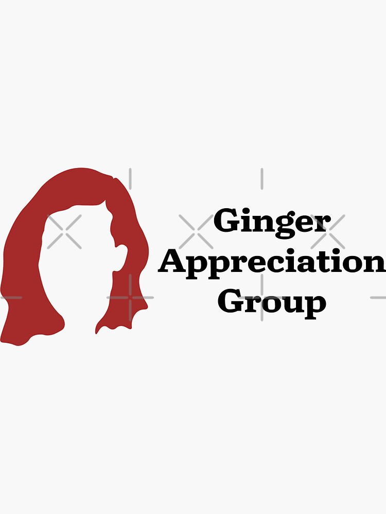 "Ginger Appreciation Group" Sticker by emmaben02 Redbubble