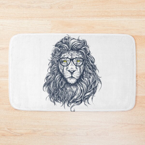 Item preview, cultured lion with glasses designed and sold by SkeletrinoNero.