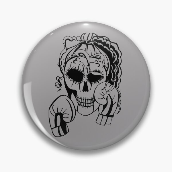 Item preview, Skull Boxer on GREY background, Boxing, Box, Boxer, gothic, halloween, spooky designed and sold by IslesArt.