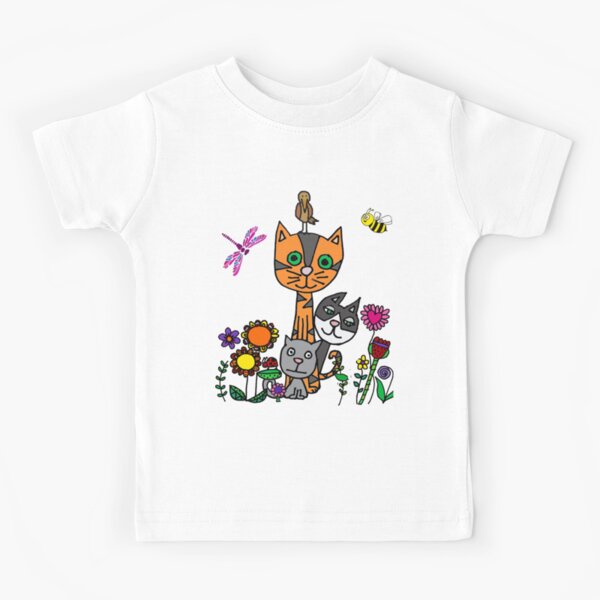 Item preview, Cute Cats in the Flower Garden Cartoon designed and sold by Nature's Fancy.