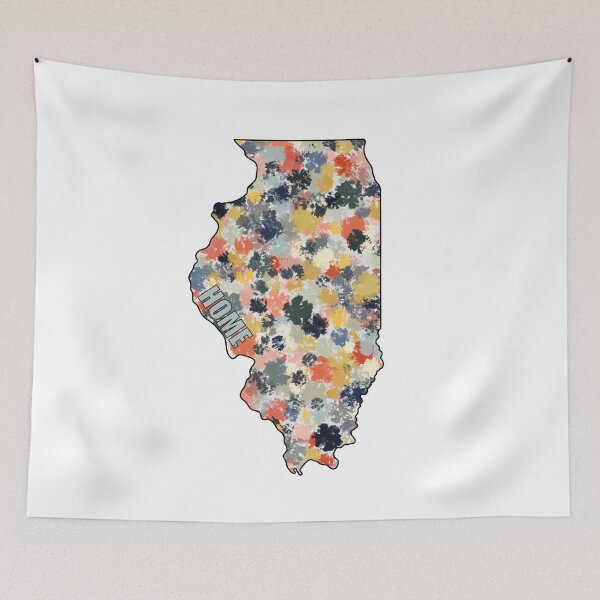 Aperçu de l'œuvre Paint Splatter Illinois créée et vendue par ComeAlongHarper.