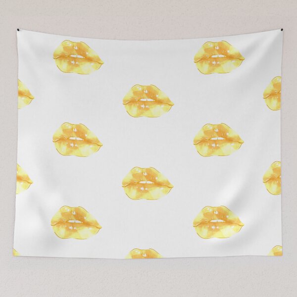 Item preview, Orange Cute Thick Lips Watercolor Painting designed and sold by javes93.