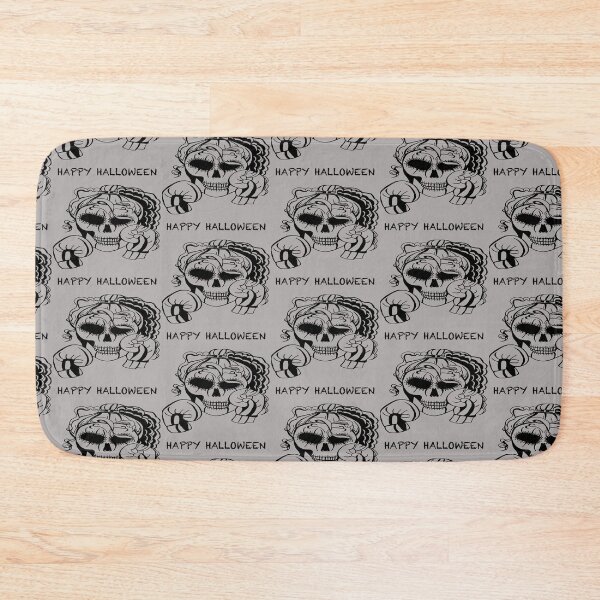 Item preview,  HAPPY HALLOWEEN Skull Boxer on GREY background, Boxing, Box, Boxer, gothic, halloween, spooky designed and sold by IslesArt.