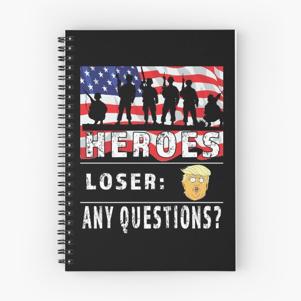 Item preview,  Our vets are heroes Trump is a loser, Any questions? designed and sold by AllLeftSides42.