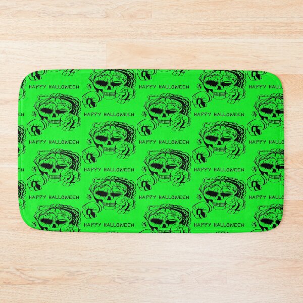 Item preview, HAPPY HALLOWEEN Skull Boxer on GREEN background, Boxing, Box, Boxer, gothic, halloween, spooky designed and sold by IslesArt.