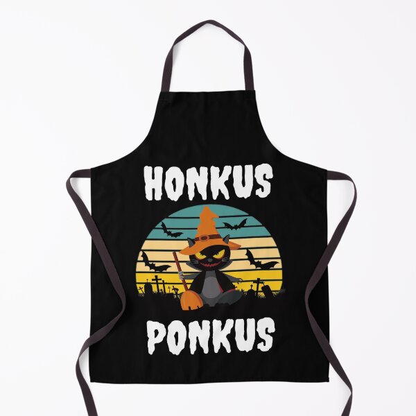 Item preview, Honkus Ponkus Spooky Cat Vintage Sunset Funny Halloween Design designed and sold by OneandHalf.