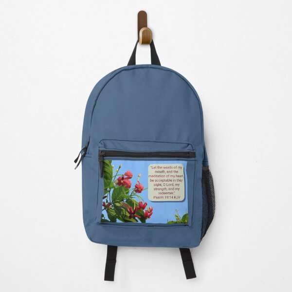 Item preview, Psalm 19:14 with Red Flowers against Blue Sky designed and sold by Linda Walsh.