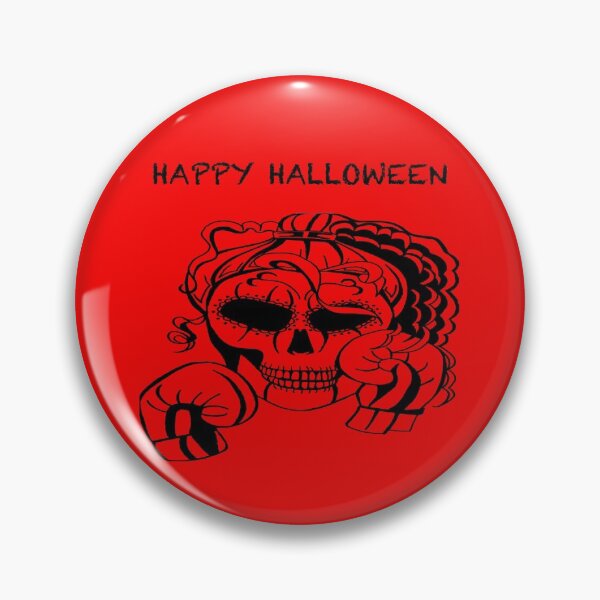 Item preview, HAPPY HALLOWEEN Skull Boxer on RED background, Boxing, Box, Boxer, gothic, halloween, spooky designed and sold by IslesArt.