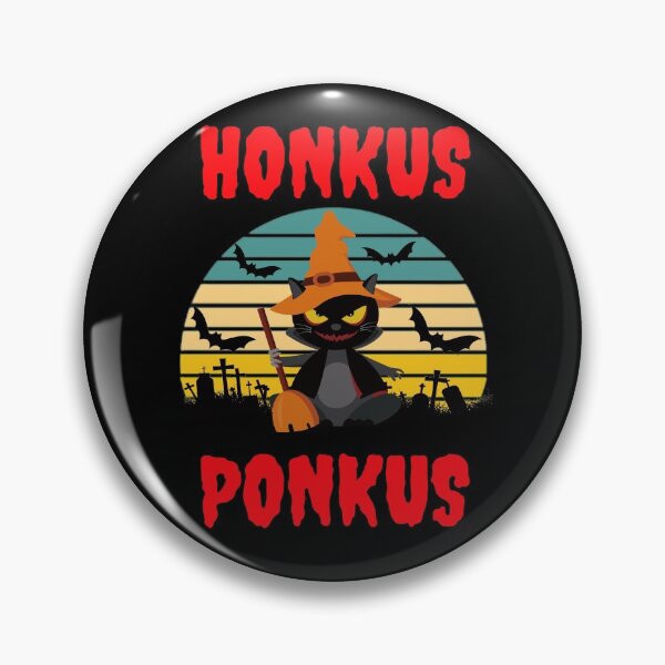 Artikelvorschau, Honkus Ponkus gruselige Katze lustige Vintage Sonnenuntergang Halloween Design entworfen und verkauft von OneandHalf.
