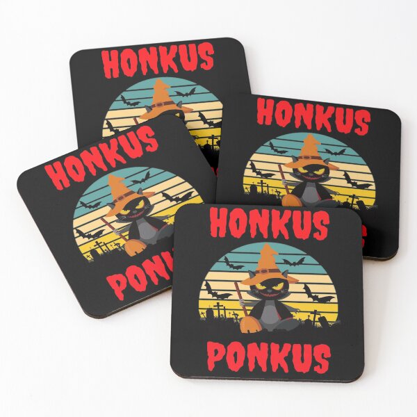 Item preview, Honkus Ponkus Spooky Cat Funny Vintage Sunset Halloween Design designed and sold by OneandHalf.