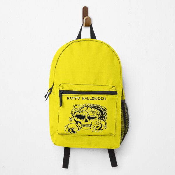 Item preview, HAPPY HALLOWEEN Skull Boxer on YELLOW background, Boxing, Box, Boxer, gothic, halloween, spooky designed and sold by IslesArt.