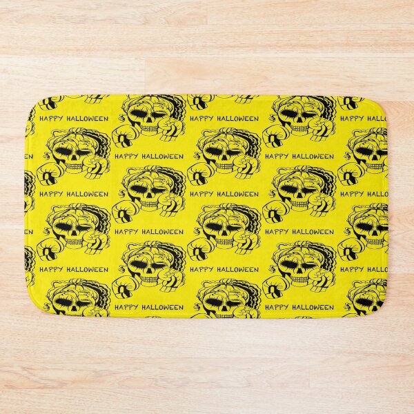 Item preview, HAPPY HALLOWEEN Skull Boxer on YELLOW background, Boxing, Box, Boxer, gothic, halloween, spooky designed and sold by IslesArt.