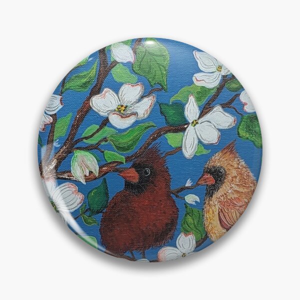 Item preview, Cardinals In Dogwood Tree designed and sold by pikolasart.