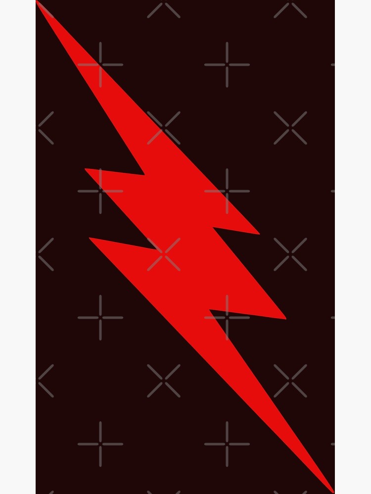 "Red Lightning Bolt" Art Print by SpaceAlienTees Redbubble