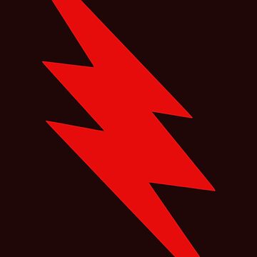 Artwork thumbnail, Red Lightning Bolt by SpaceAlienTees