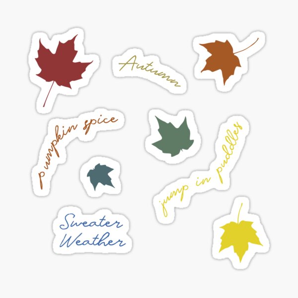 Autumn Maple Leaves Stickers Sticker