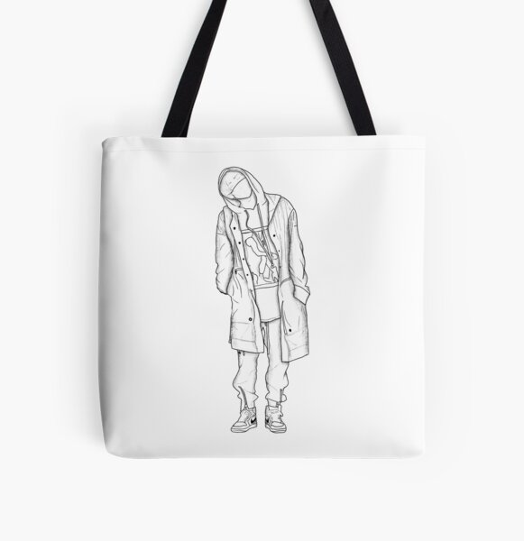 Namjoon, RM of BTS airport fashion sketch | Drawstring Bag