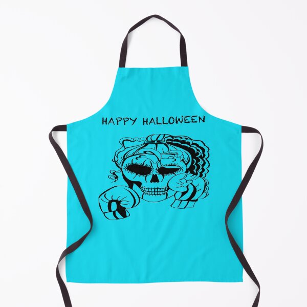 Item preview, HAPPY HALLOWEEN Skull Boxer on BLUE background, Boxing, Box, Boxer, gothic, halloween, spooky designed and sold by IslesArt.