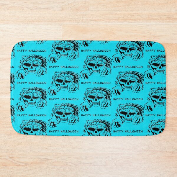 Item preview, HAPPY HALLOWEEN Skull Boxer on BLUE background, Boxing, Box, Boxer, gothic, halloween, spooky designed and sold by IslesArt.