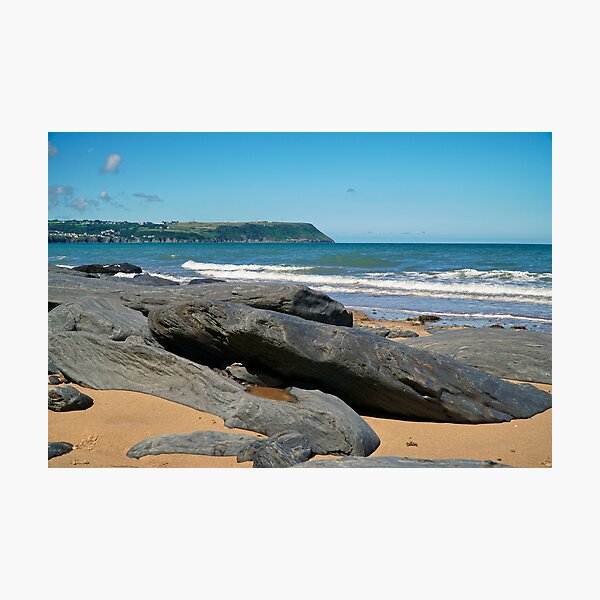 Item preview, Coastal Scenery Of Large Rocks On Sandy Beach designed and sold by Harmony Of The Mind.