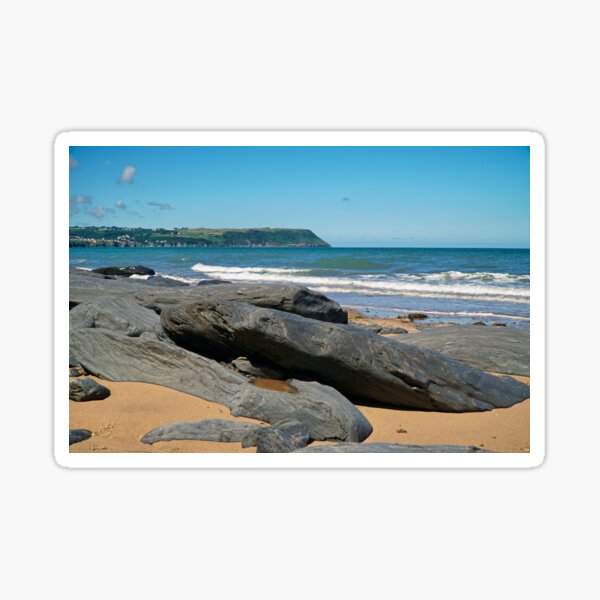 Item preview, Coastal Scenery Of Large Rocks On Sandy Beach designed and sold by Harmony Of The Mind.