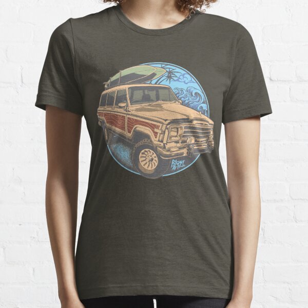 Jeep Tropical Sunset Pattern Hawaiian Shirt, Retro Vibe Beach Shirt For