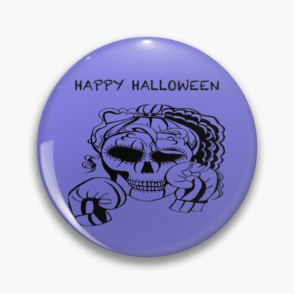Item preview, HAPPY HALLOWEEN Skull Boxer on PURPLE background, Boxing, Box, Boxer, gothic, halloween, spooky designed and sold by IslesArt.