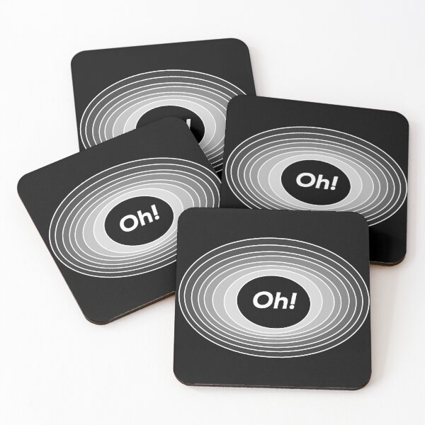 Item preview, Multiple ellipses and shades of grey with Oh! text inside designed and sold by holdmypixels.