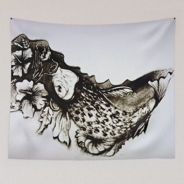 Item preview, Fish with Hibiscus  designed and sold by sandexperiment.