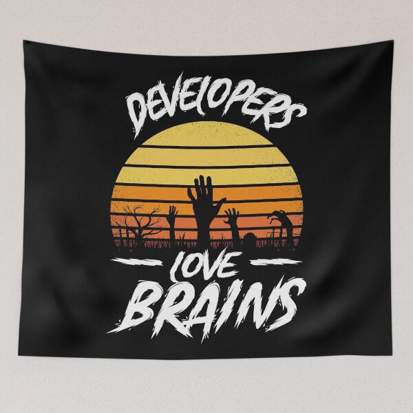 Item preview, DEVELOPERS LOVE BRAINS FUNNY HALLOWEEN GIFT designed and sold by TheFirstOne.
