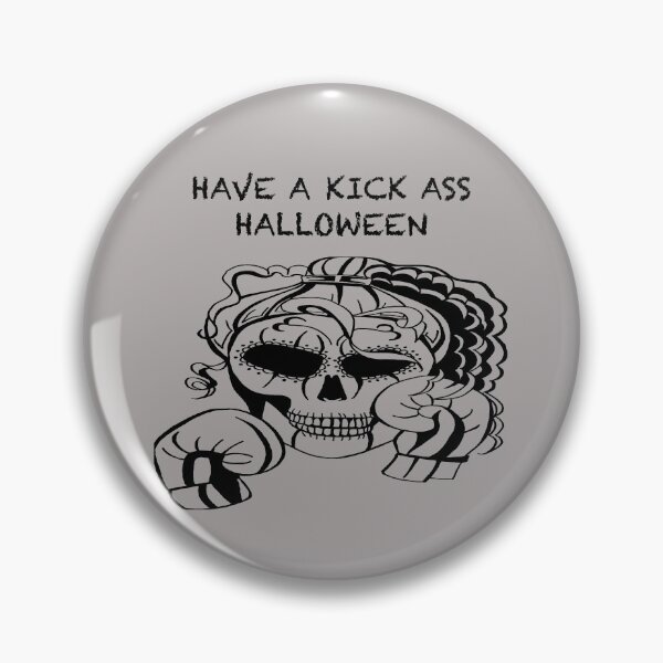 Item preview, HAVE A KICK ASS HALLOWEEN Skull Boxer on GREY background, Boxing, Box, Boxer, gothic, halloween, spooky designed and sold by IslesArt.
