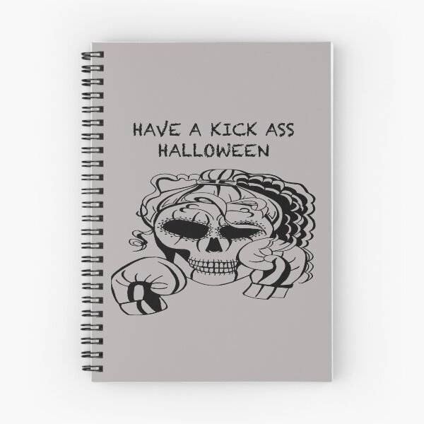Item preview, HAVE A KICK ASS HALLOWEEN Skull Boxer on GREY background, Boxing, Box, Boxer, gothic, halloween, spooky designed and sold by IslesArt.