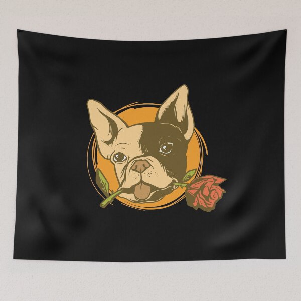Item preview, Bulldog with rose designed and sold by DerSenat.