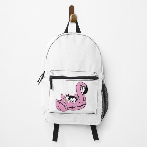 Item preview, Cat drinking on a flamingo floatie designed and sold by ThePennyCo.