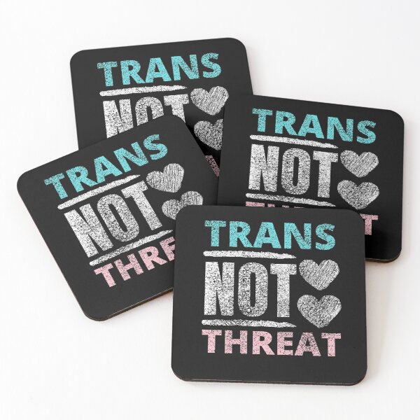 Item preview, Trans Not Threat, Being Trans Is Not A Threat, Distressed designed and sold by mustardblack.