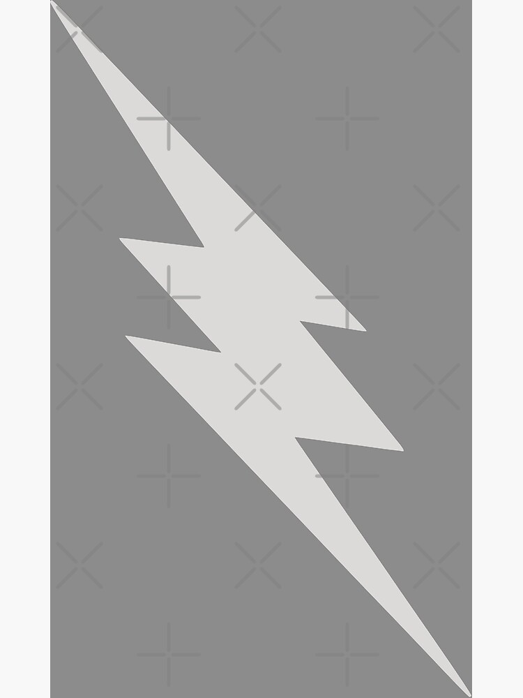 "Light Gray Lightning Bolt " Poster for Sale by SpaceAlienTees Redbubble
