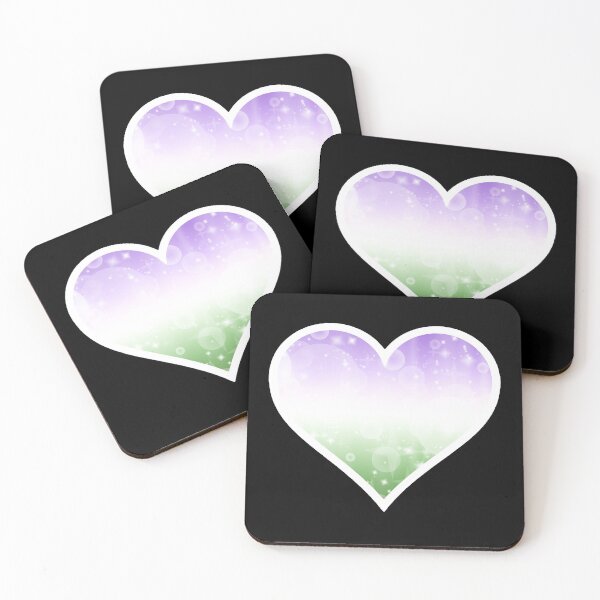 Item preview, Genderqueer Pride Sparkle Heart designed and sold by Bumblefuzzies.