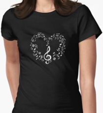 Camiseta entallada para mujer Amor por la música
