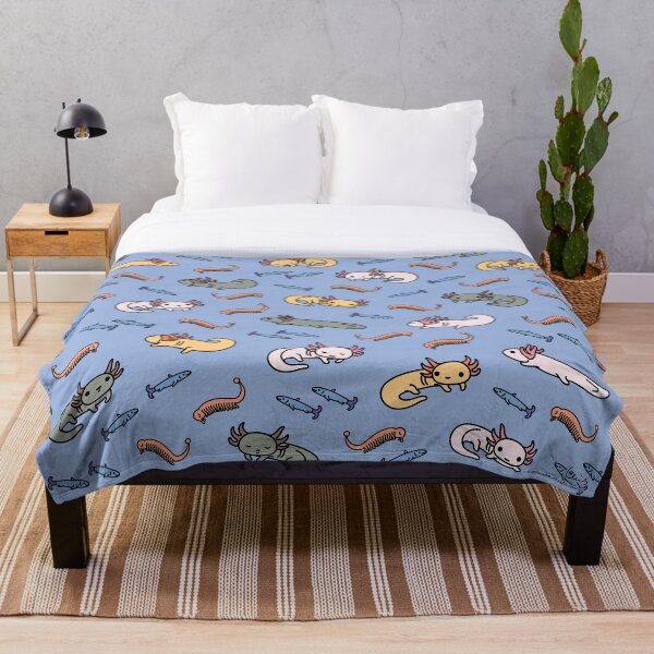 AXOLOTL DIGITAL FRESCO - AXOLOTLS FOOD and DIET Throw Blanket