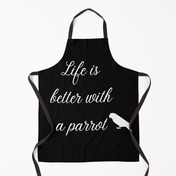 Item preview, life is better with a parrot quote white designed and sold by L'Atelier Oranjade.