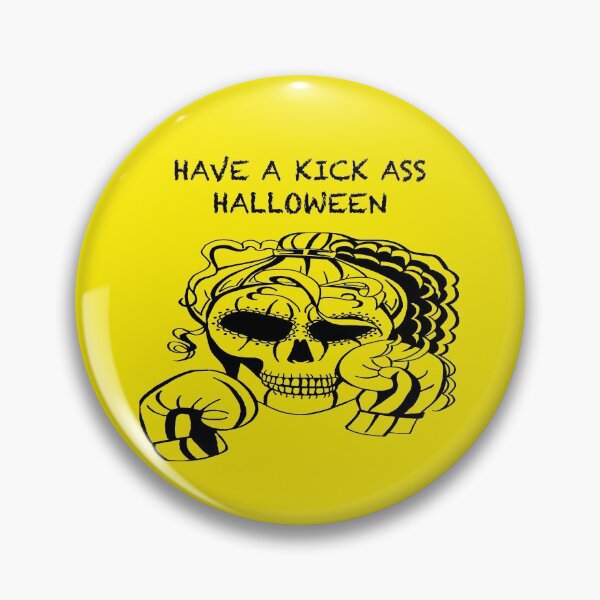 Item preview, HAVE A KICK ASS HALLOWEEN Skull Boxer on YELLOW background, Boxing, Box, Boxer, gothic, halloween, spooky designed and sold by IslesArt.