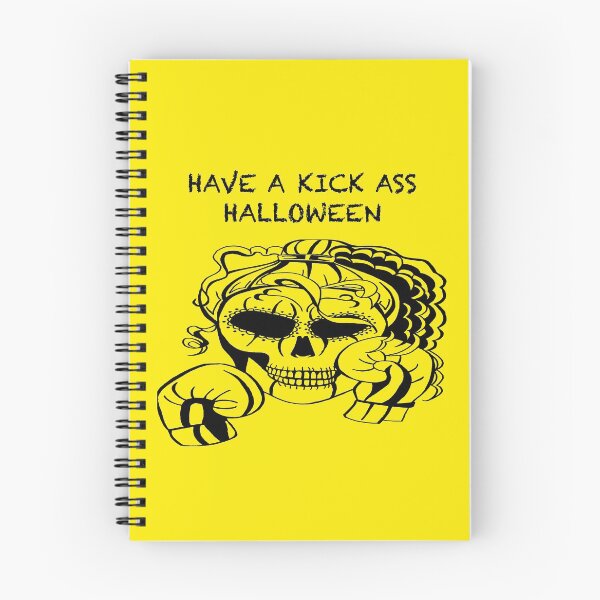 Item preview, HAVE A KICK ASS HALLOWEEN Skull Boxer on YELLOW background, Boxing, Box, Boxer, gothic, halloween, spooky designed and sold by IslesArt.