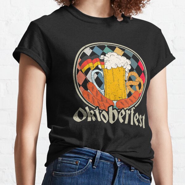 Vintage Oktoberfest German Flag Bavarian Beer Classic T-Shirt