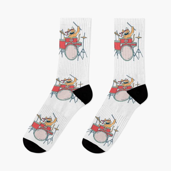 Item preview, Drummer cat, drums designed and sold by DerSenat.