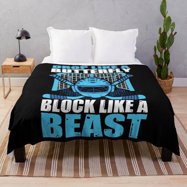 Item preview, Drop Like a Butterfly Block Like a Beast Ice Hockey Goalie designed and sold by shirti.